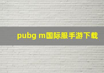 pubg m国际服手游下载